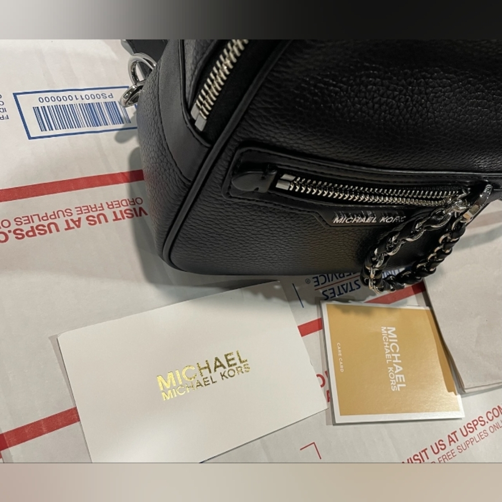 $258 Michael Kors Elliot XS Leather Convertible Messenger Backpack ( NWT ) - Picture 6 of 15
